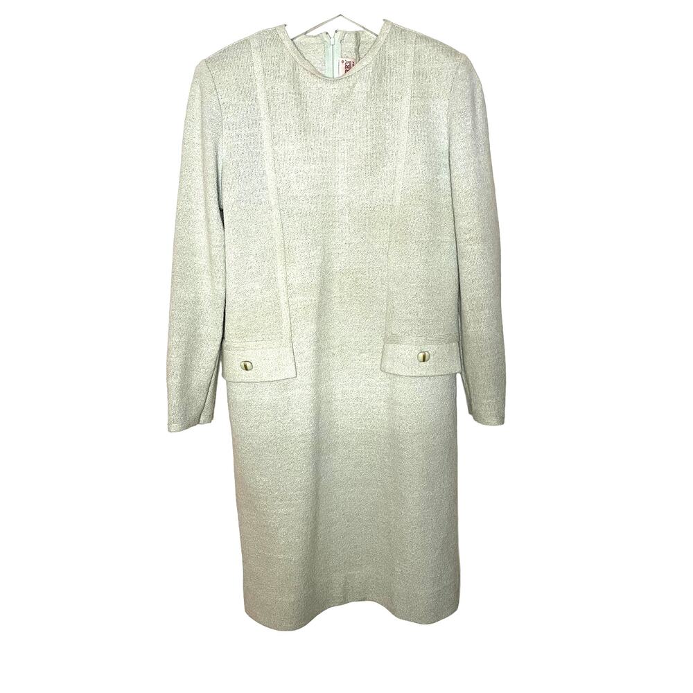 Vintage 70's Castleberry New York boucle style long sleeve dress SZ 6